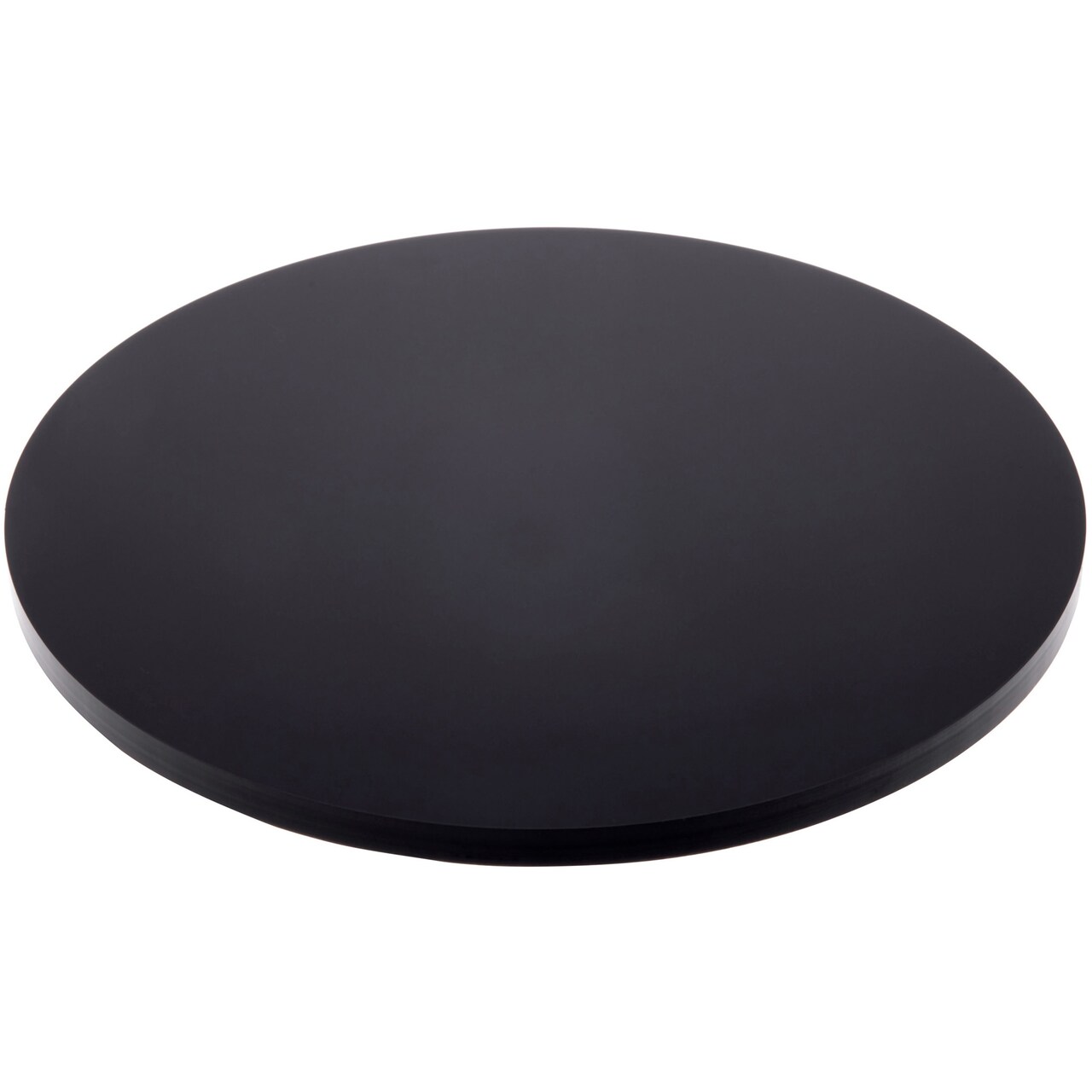 Plymor Black Acrylic Round Standard-Edge Display Base, 8" W x 8" D x 0.375" H